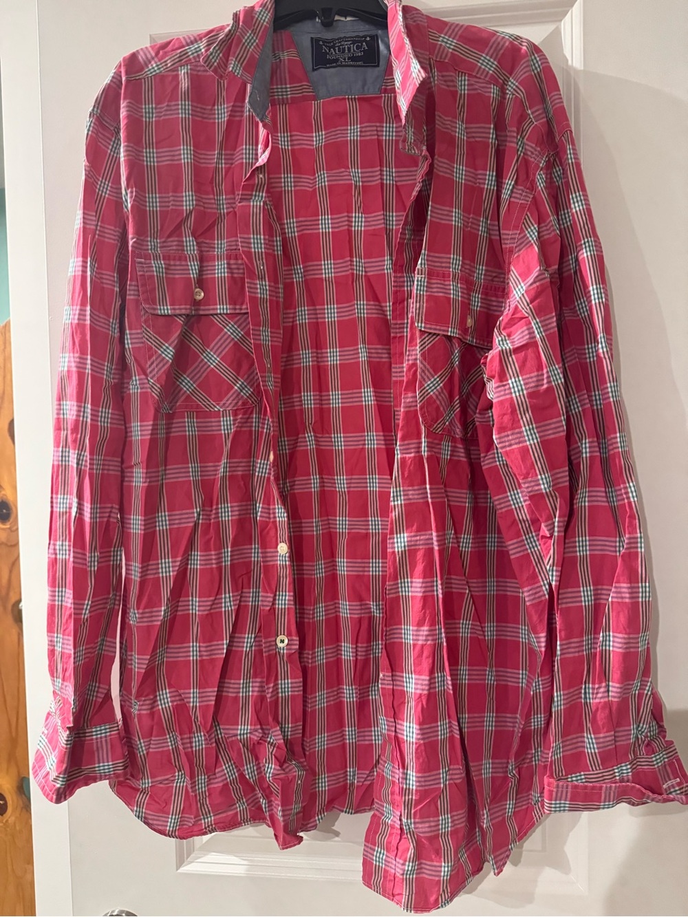 Women’s Nautica plaid button down shirt